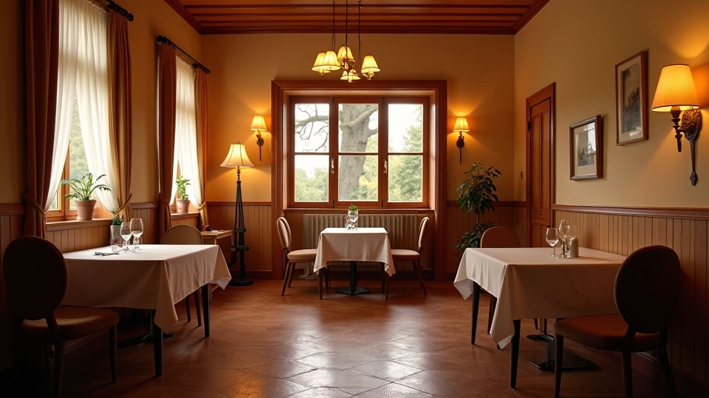 Interiér útulného regionálního hotelu nebo penziónu s tradičním nábytkem a místními dekoracemi