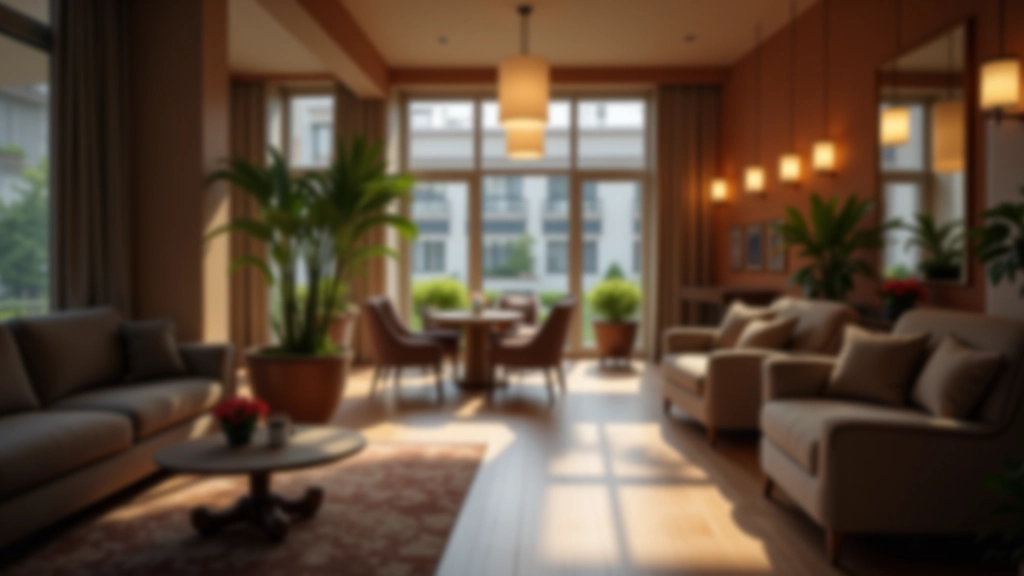 Moderní hotelová lobby s designovými prvky a pohodlným posezením v Brně nebo Olomouci